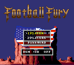 Football Fury Title Screen
